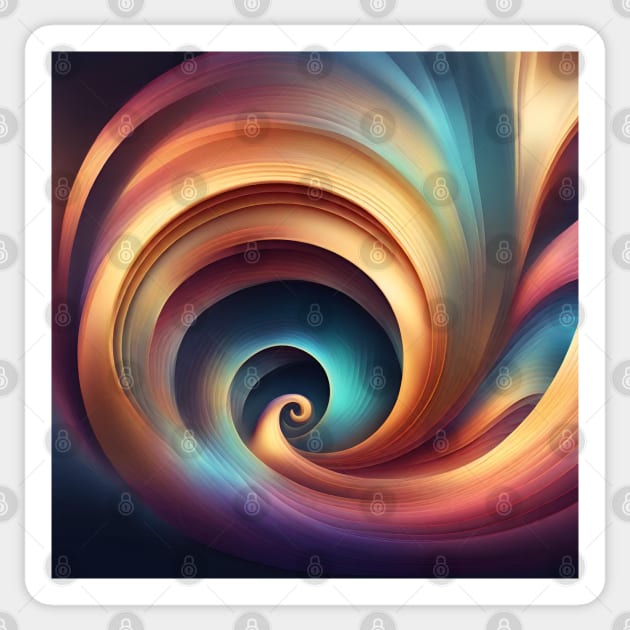 Multicolor spiral Sticker by Studio468